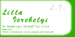 lilla verebelyi business card